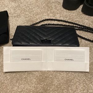 So Black Chevron Quilted Calfskin Reissue Wallet On Chain, 2016